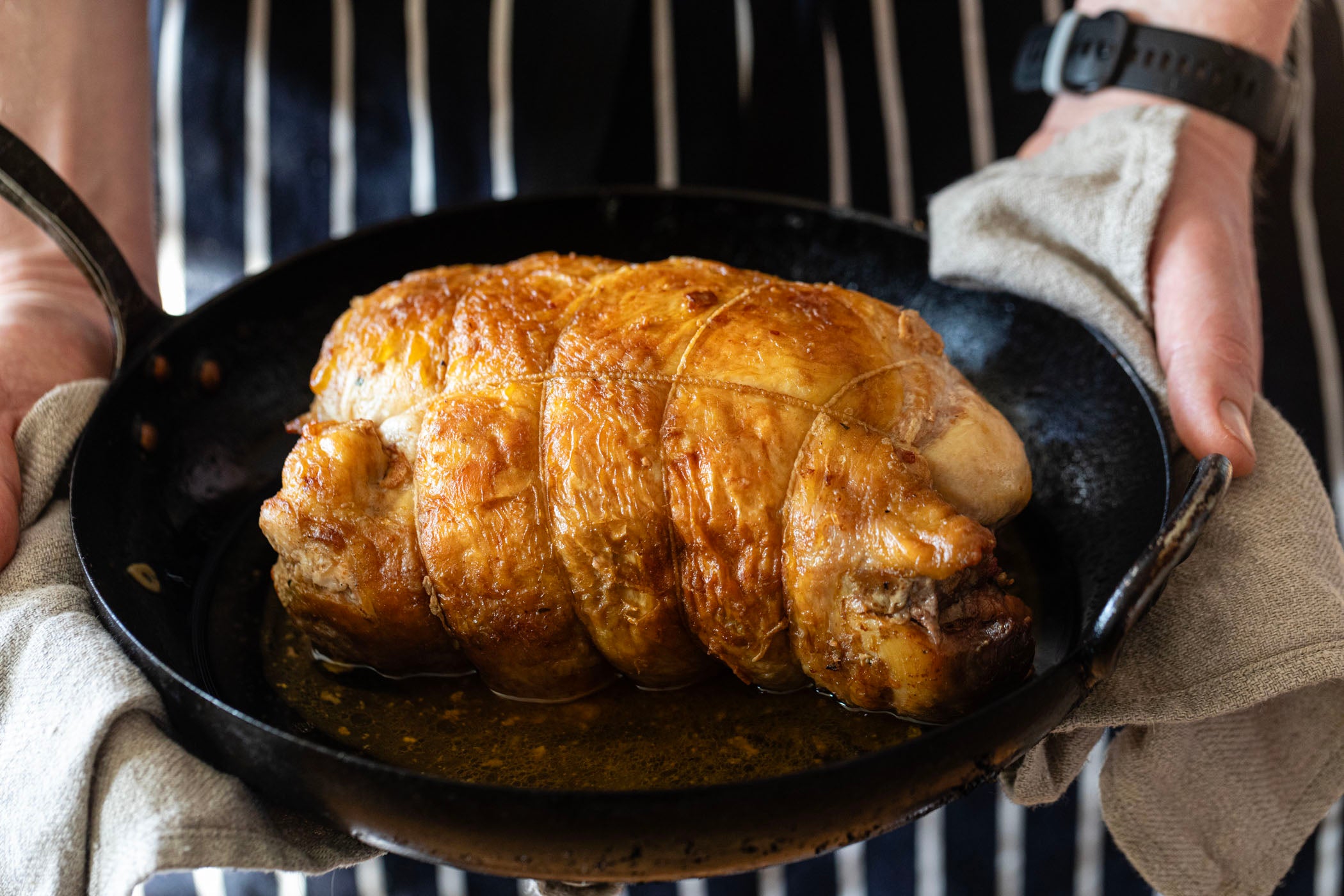 Rolled Cockerel with Wild Garlic Stuffing