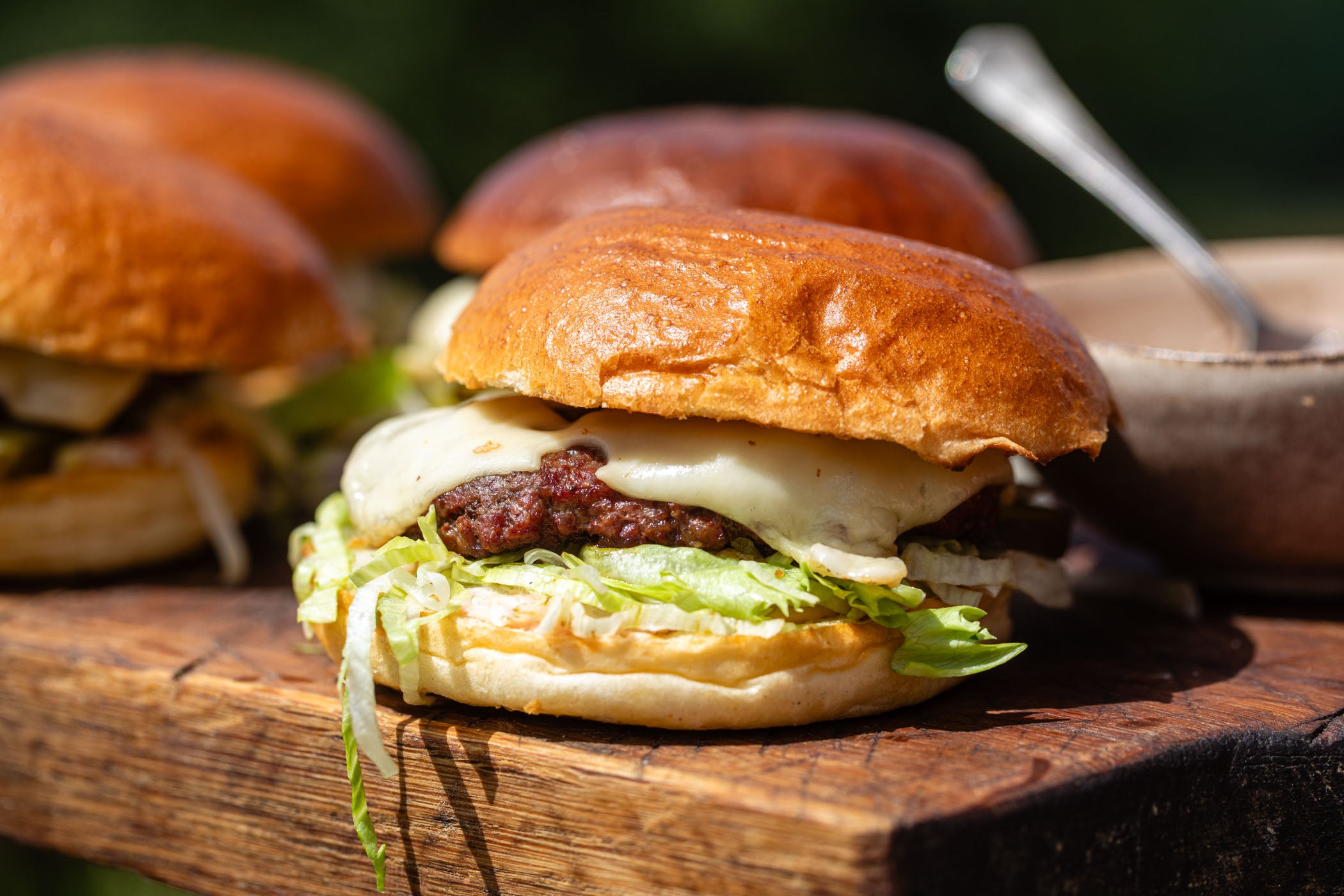 Smoked Lardo Steak Burgers