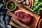 Sharing Rump Steak with Chimichurri & Beef Fat (for Chips)