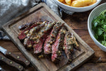 x THE CLARENCE TAVERN Bavette Steak w/ Roasted Tomato & Bone Marrow Butter